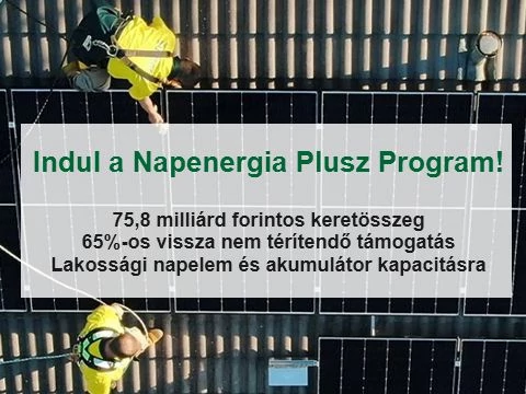 Indul a Napenergia Plusz Pályázat!